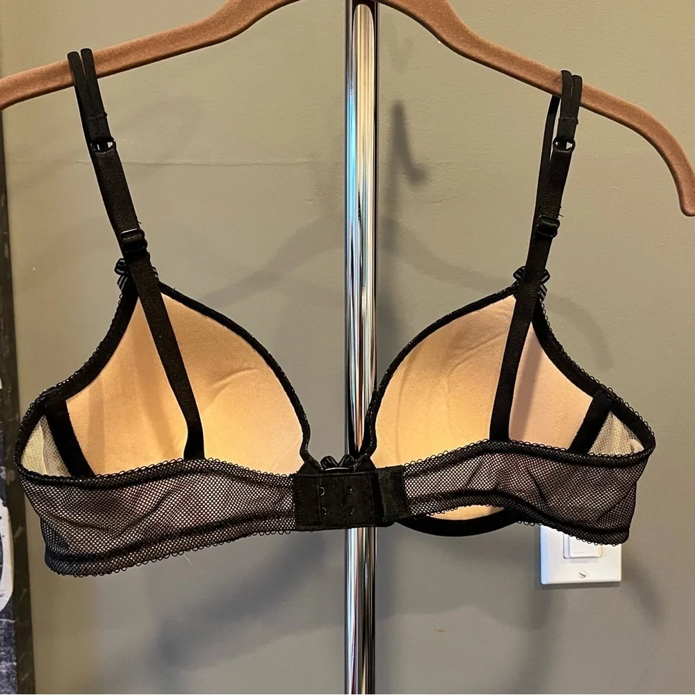 🇪🇸 🥑Wacoal b.tempt'd 34B Always Composed T-Shirt Bra Black lace